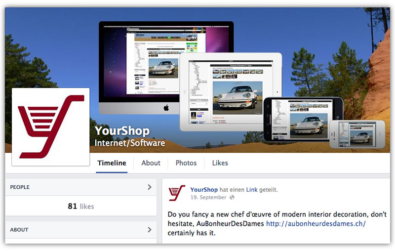 Devenez un fan de YourShop