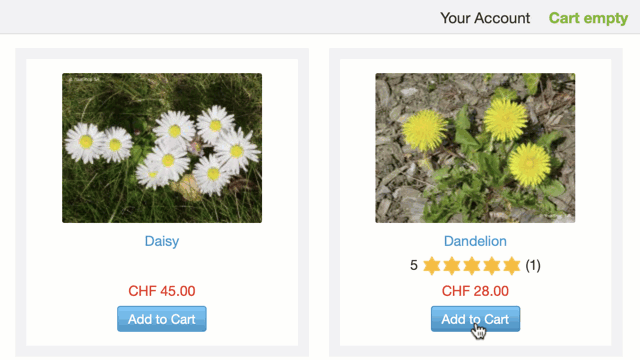 Stay on page after adding to cart